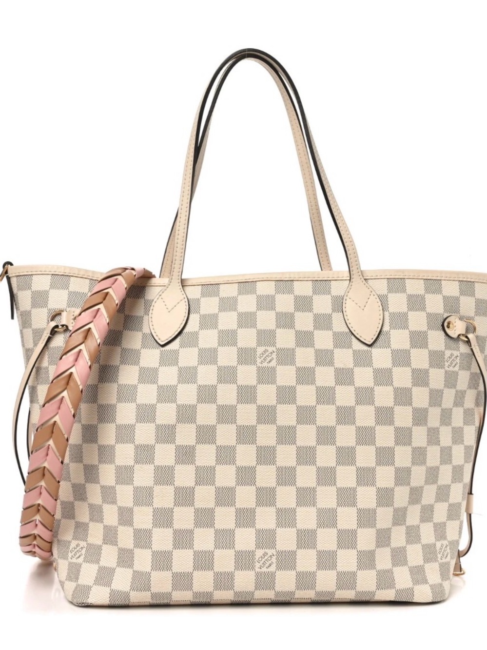 *RARE* Louis Vuitton Neverfull MM Damier Azure with Braided Strap